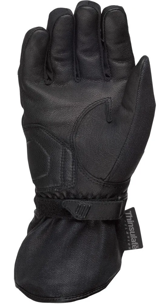 Highway 21 Women's Black Rose Motorcycle Riding Gloves