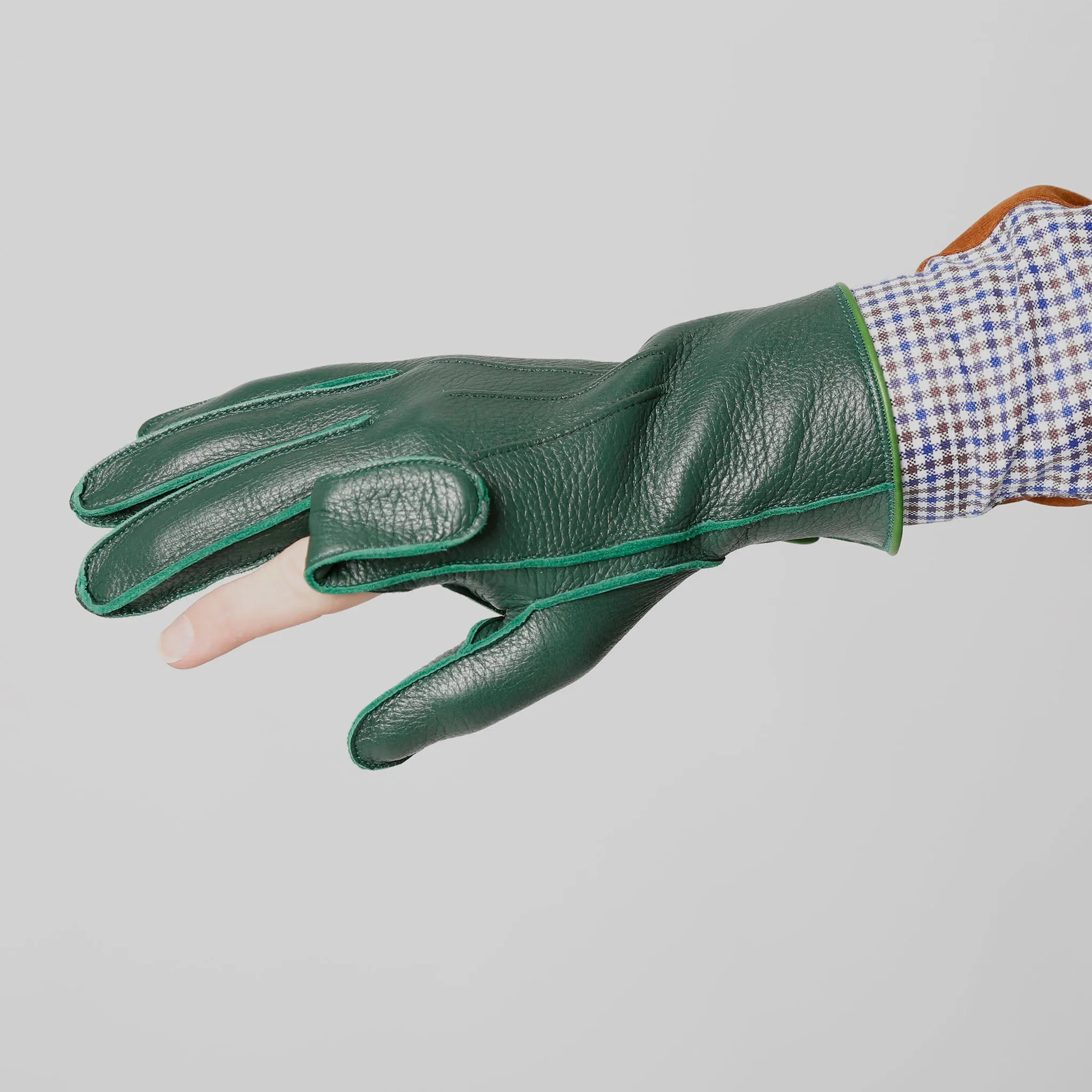 Leather Gloves in Green