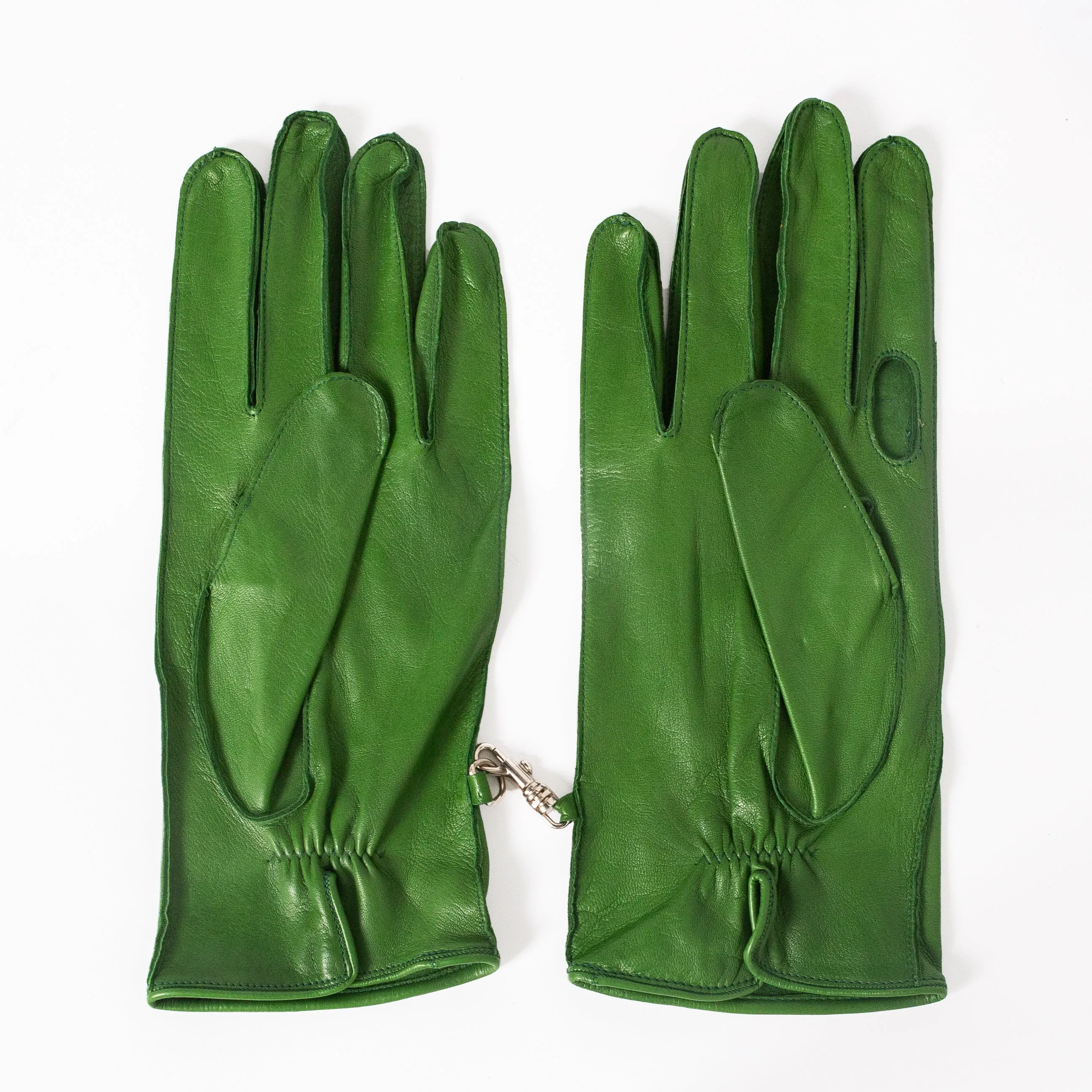 Leather Gloves in Green