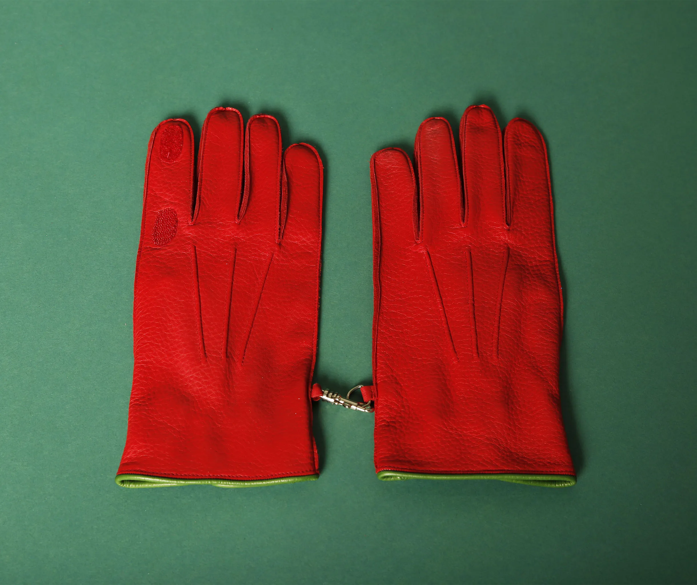 Leather Gloves in Red