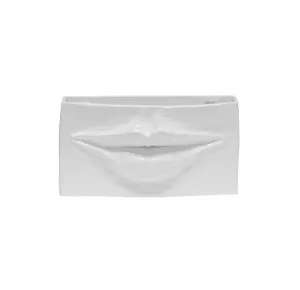 Lips White Decorative Container by Worlds Away