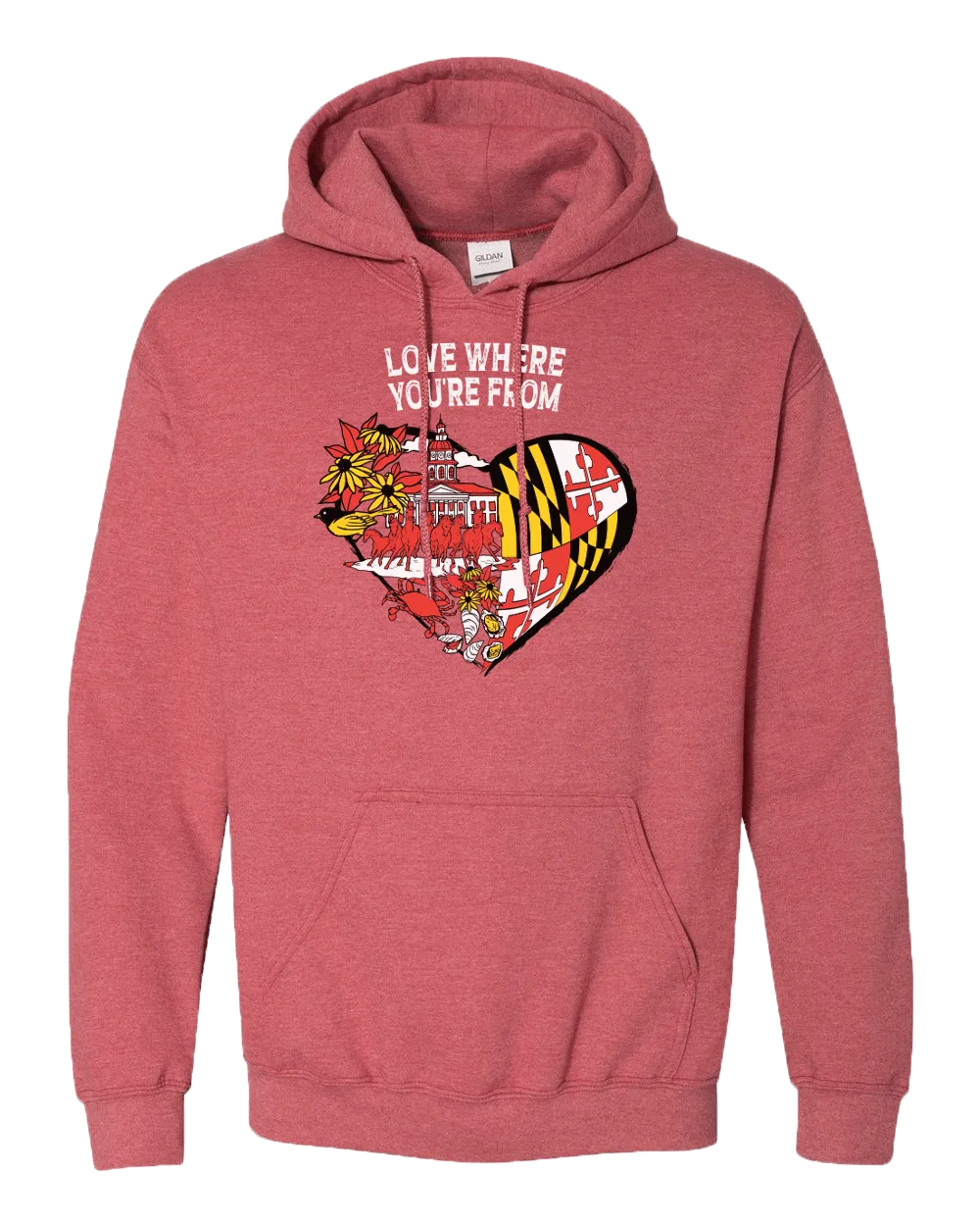 Love Where You're From (Heather Red) / Hoodie