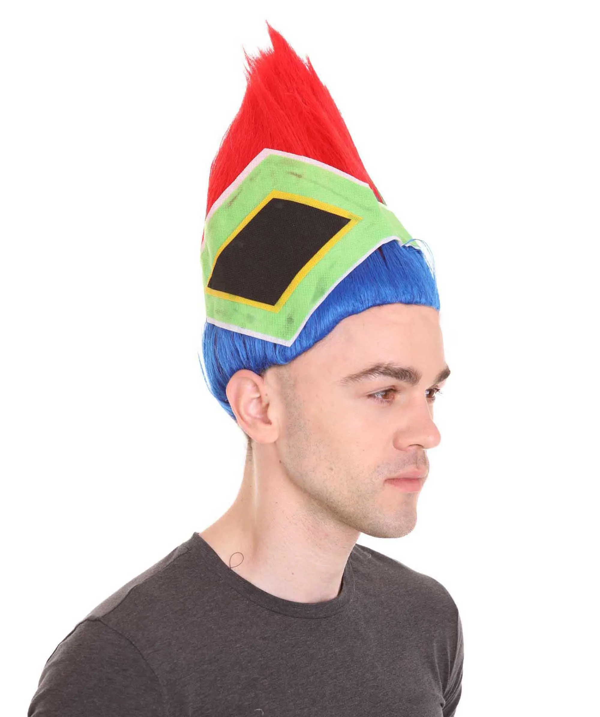 Men's Flag Troll Wig | Premium Breathable Capless Cap