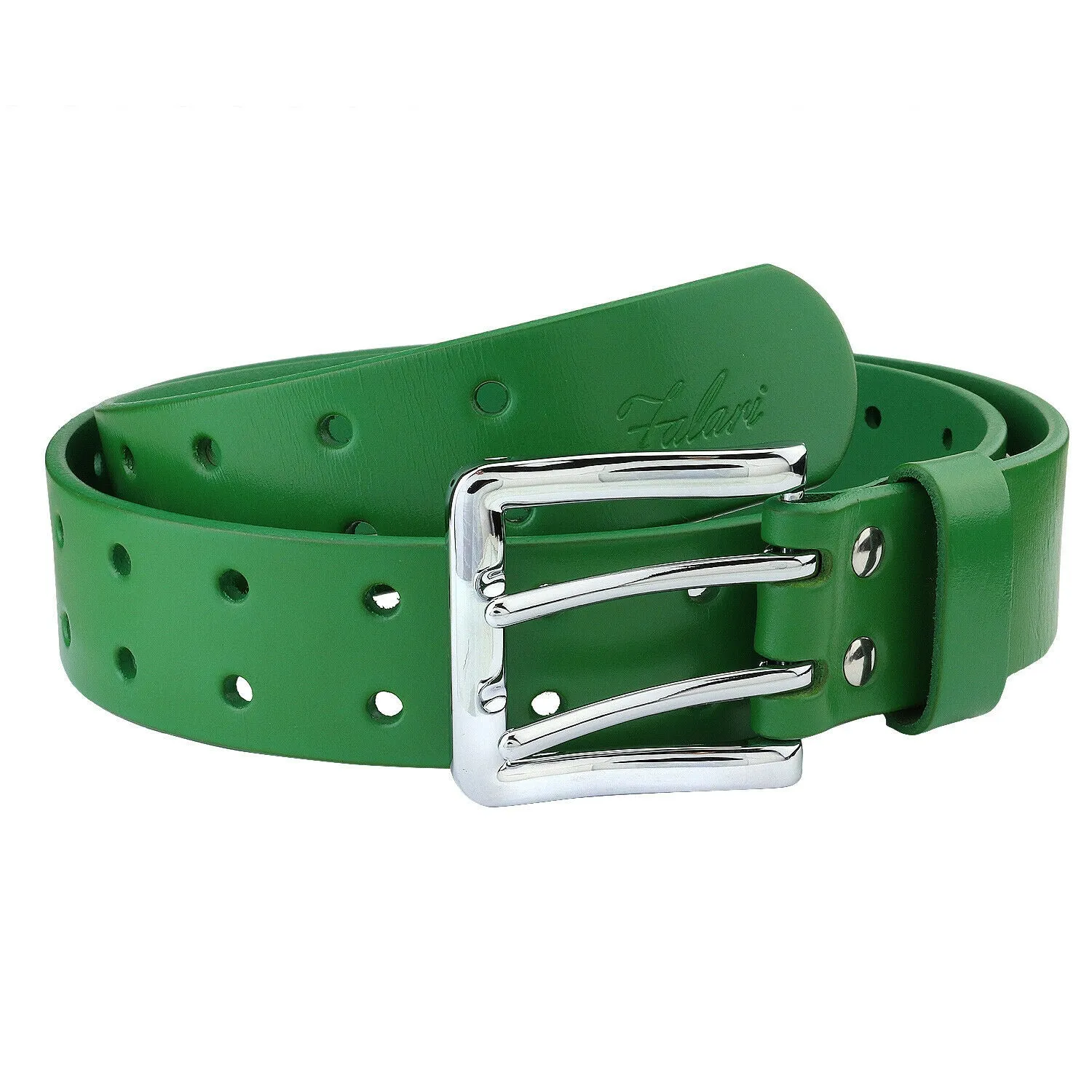 Men's Full Grain Leather Double Prong Belt