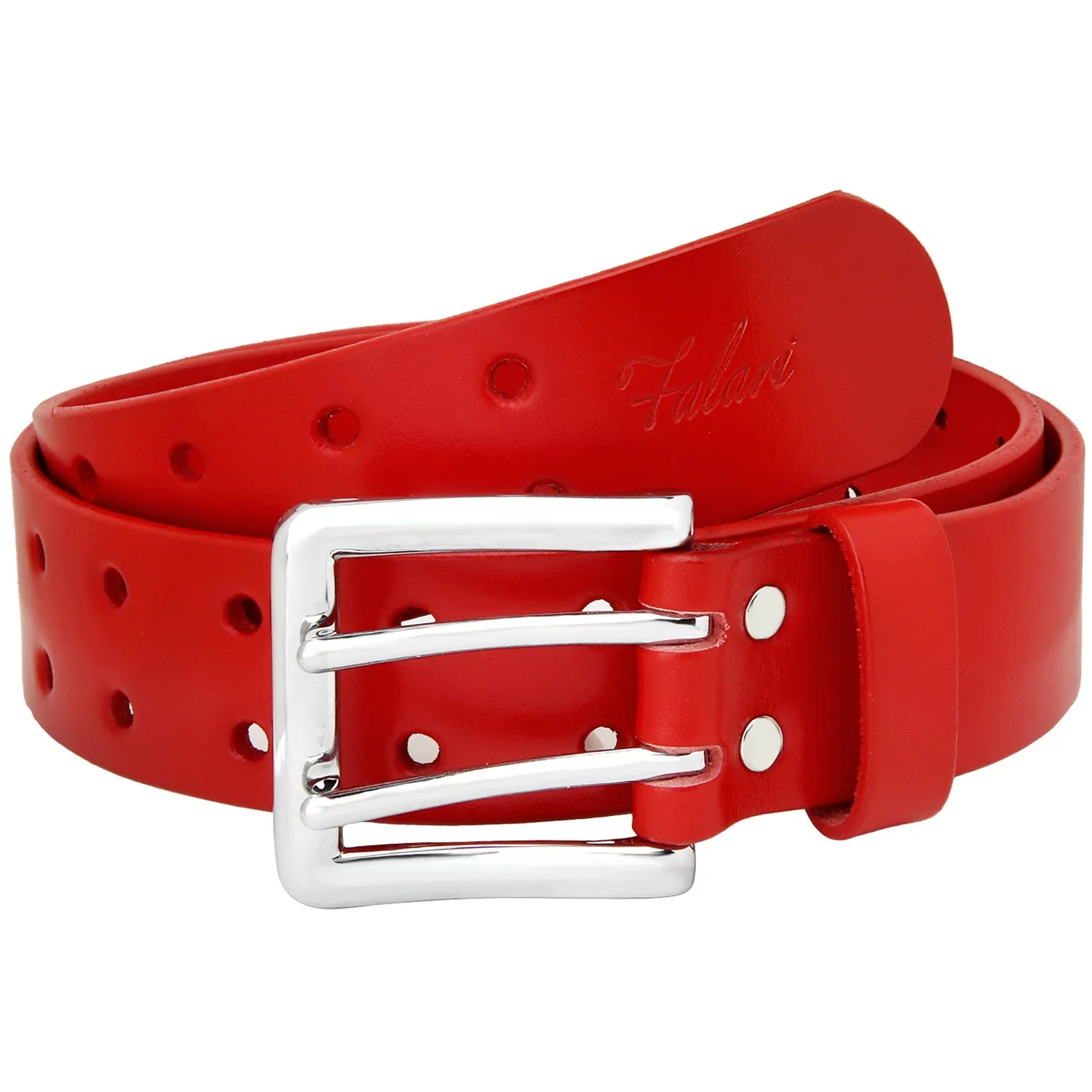 Men's Full Grain Leather Double Prong Belt