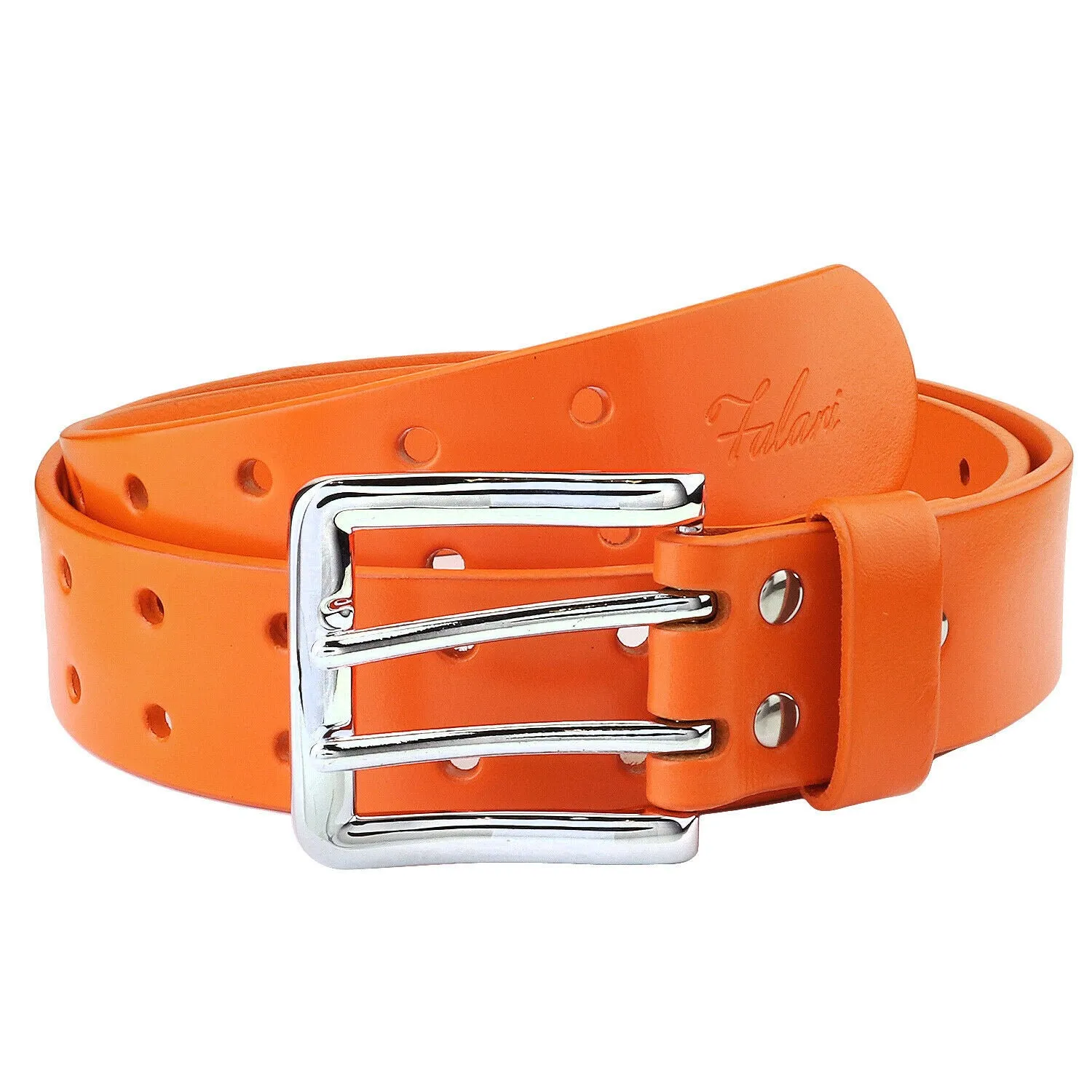 Men's Full Grain Leather Double Prong Belt