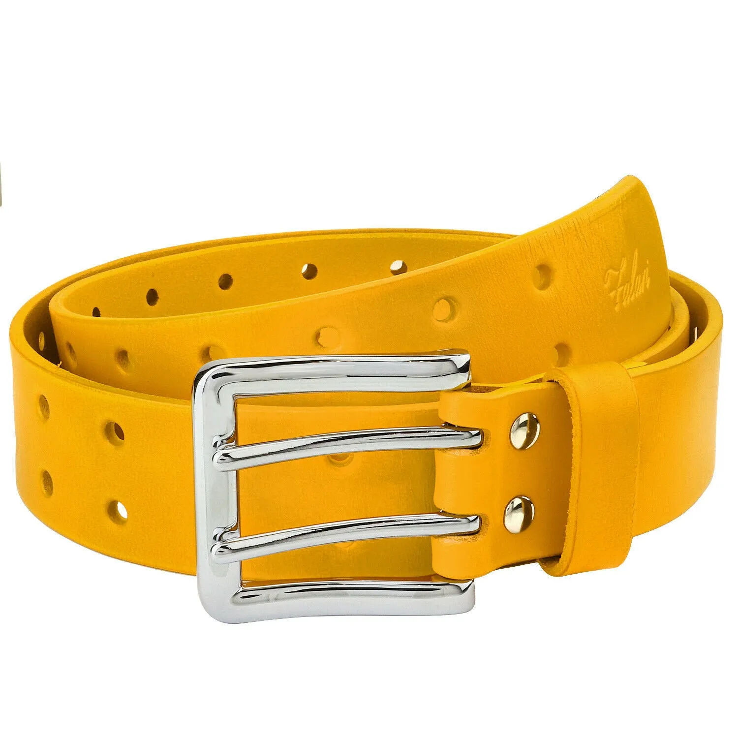 Men's Full Grain Leather Double Prong Belt