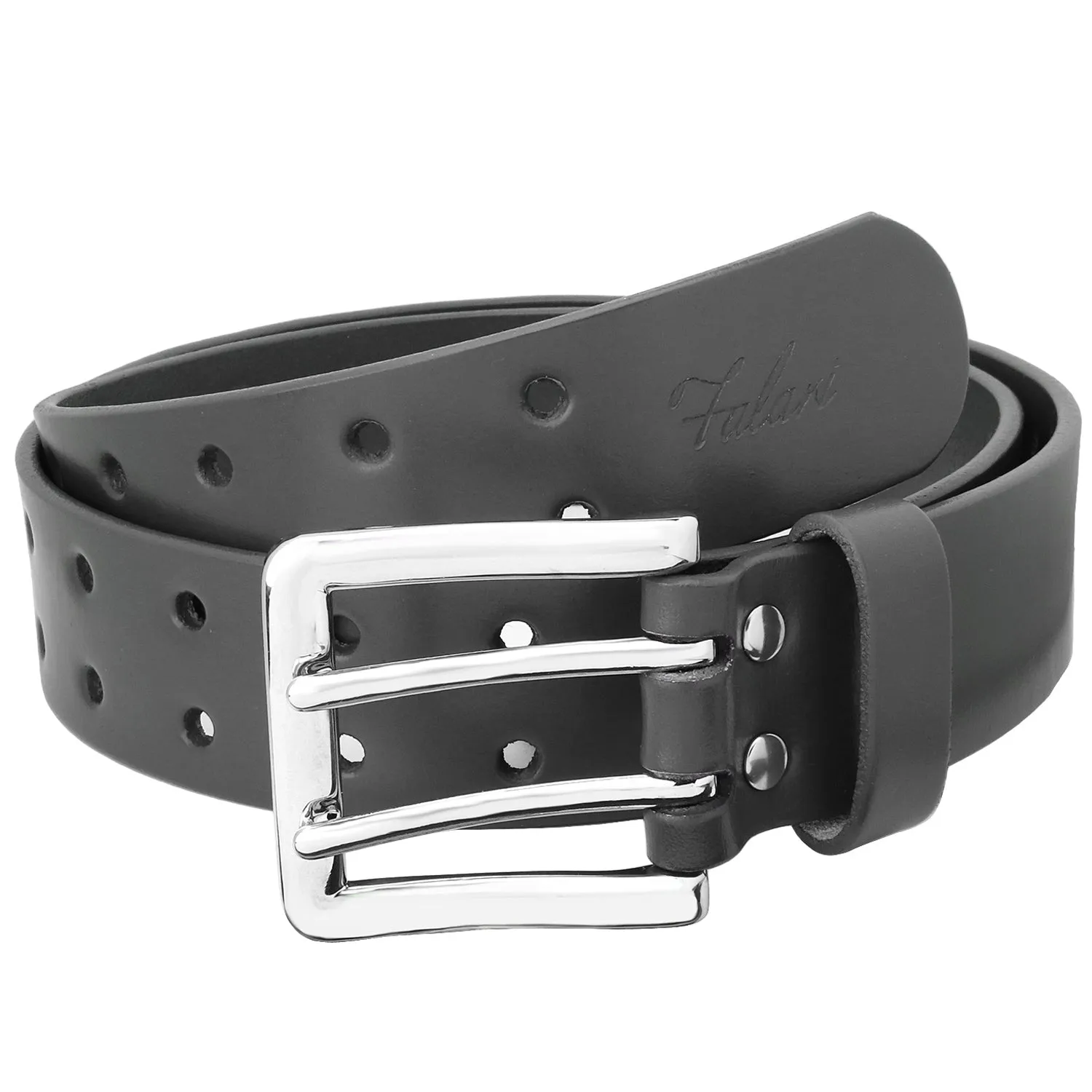 Men's Full Grain Leather Double Prong Belt