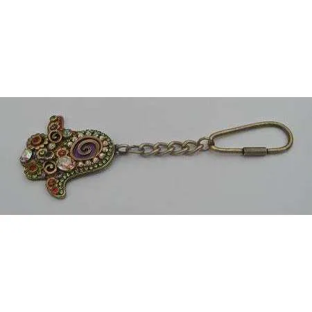 Michal Golan Warm Colorful Hamsa Keychain