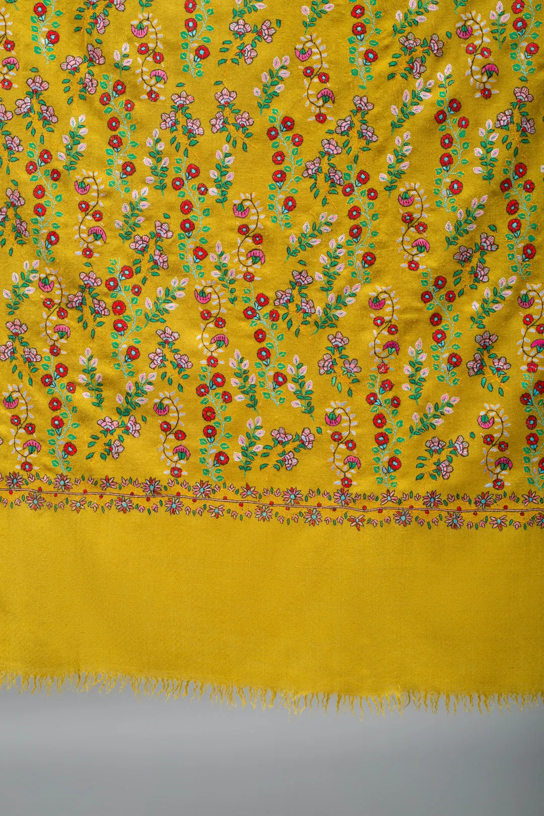 Peri winkle Neem Jamavar Sozni Embroidered Pashmina Shawl