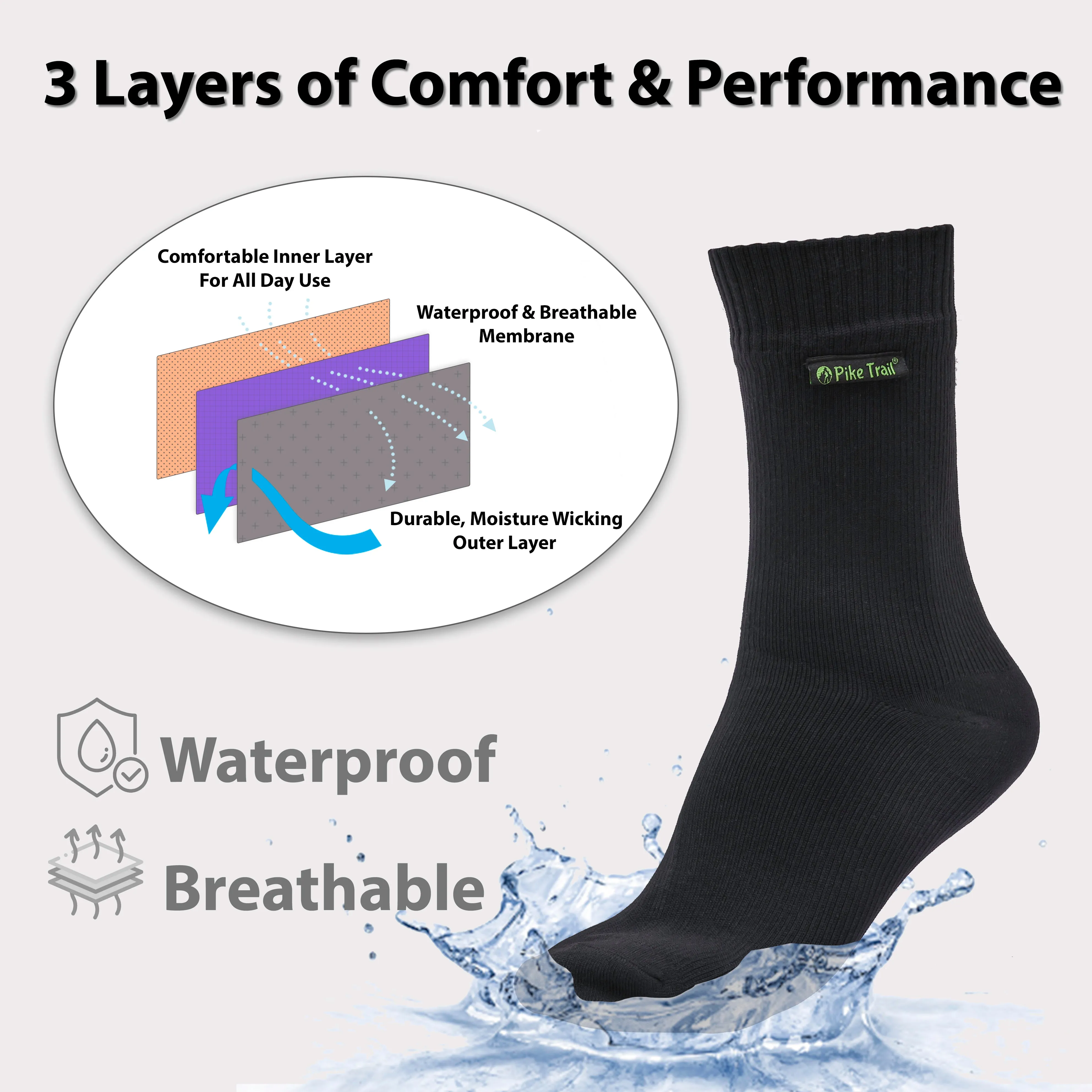 Pike Trail Waterproof Breathable Socks