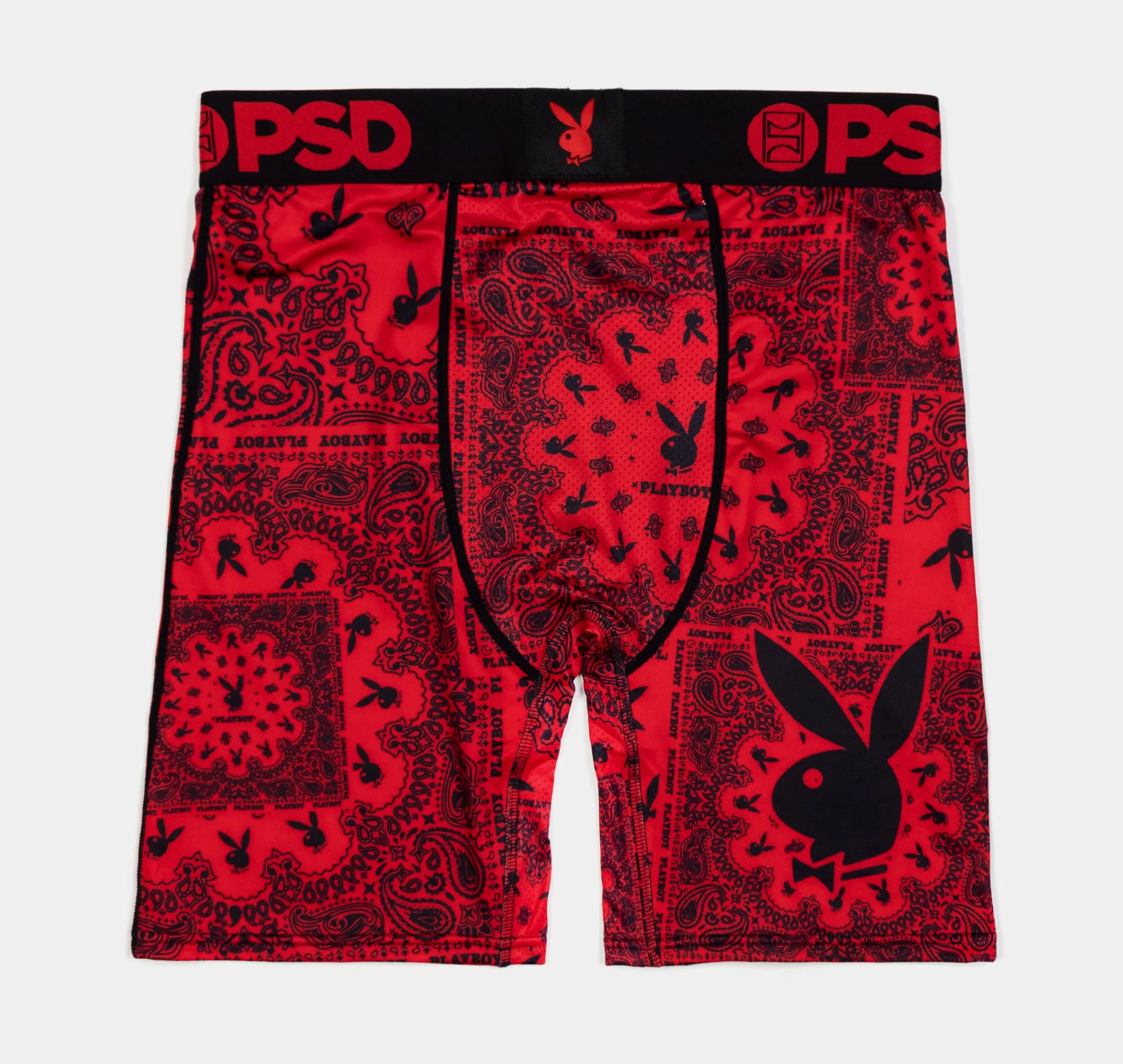 Playboy Paisley Mens Boxer (Black/Red) Free Shipping