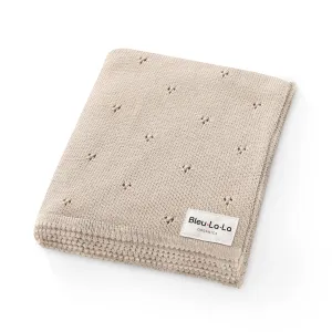 Pointelle Oatmeal Blanket