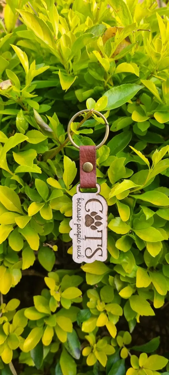 Quirky & Fun Wooden Keyrings