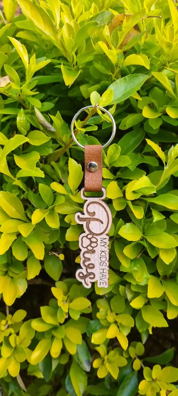 Quirky & Fun Wooden Keyrings