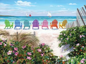 Rainbow Chairs (1838pz) - 500 Piece Jigsaw Puzzle