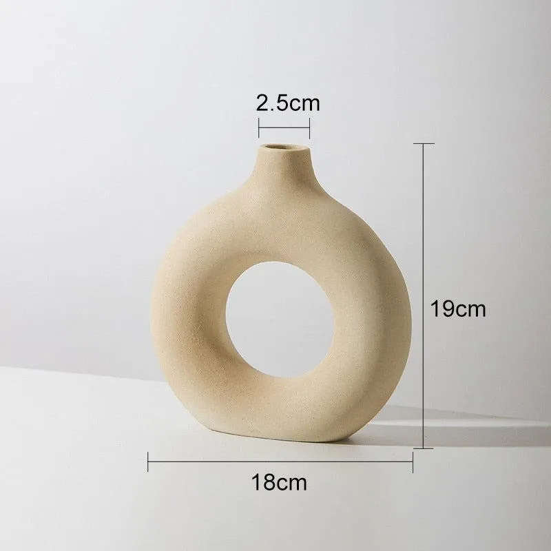 Round Ceramic Vase