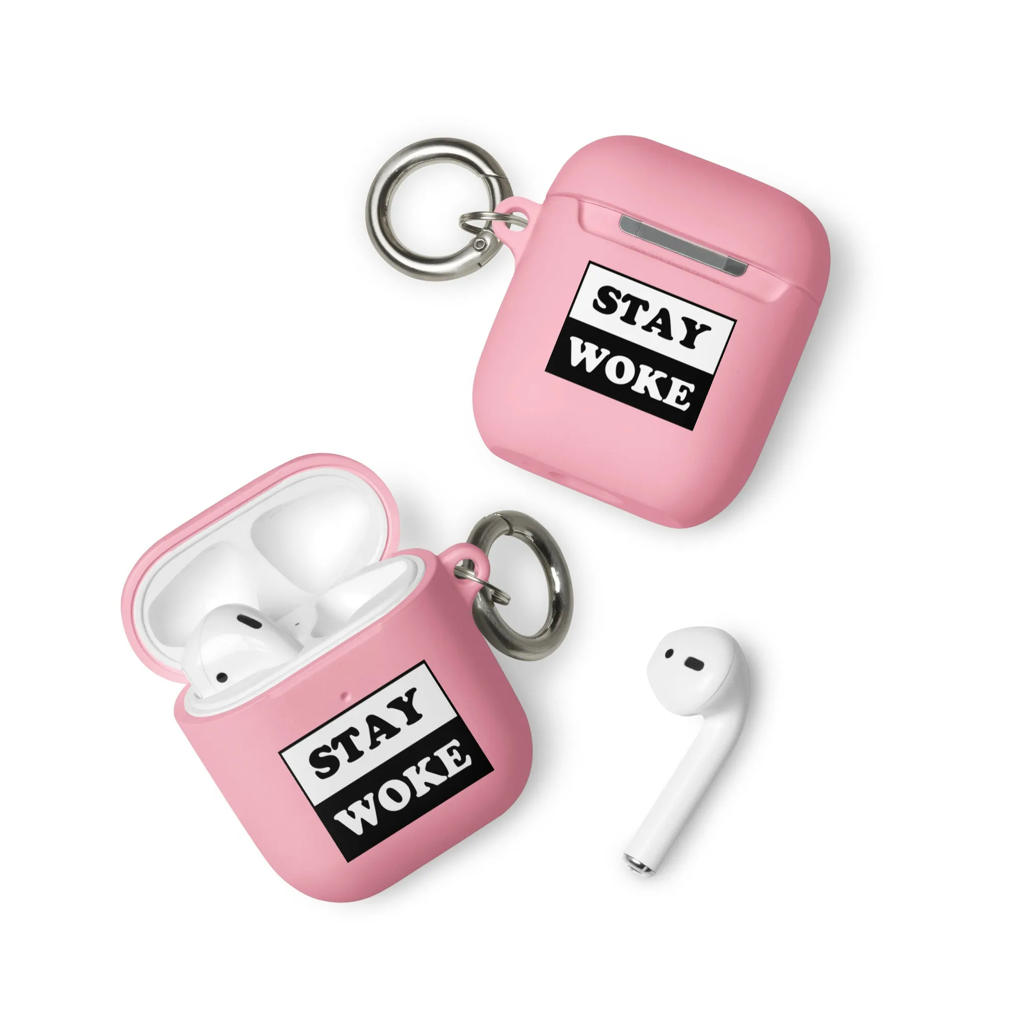 Rubber Case for Apple AirPods - Stay Woke