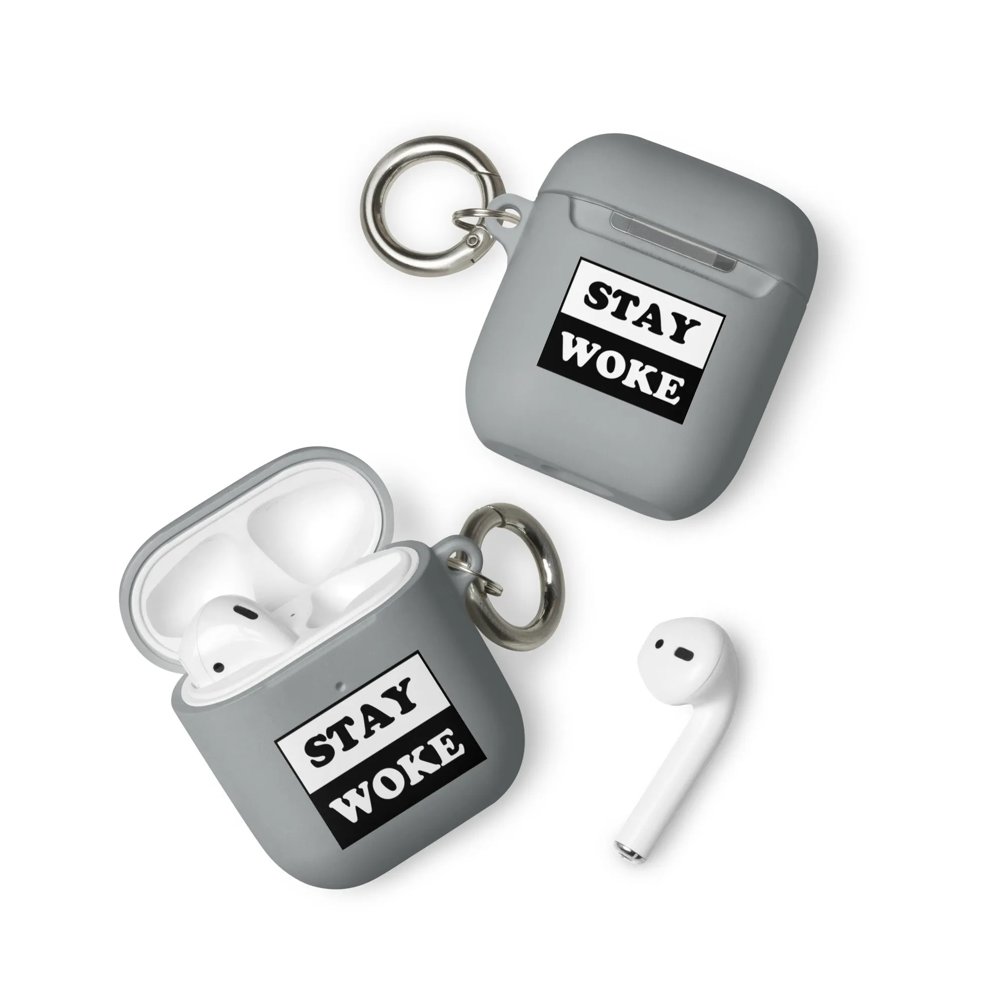 Rubber Case for Apple AirPods - Stay Woke