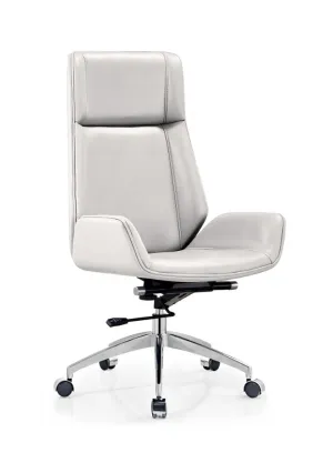 Sleek Modern Executive Office Chair With Full Leather for Long Comfortable Use