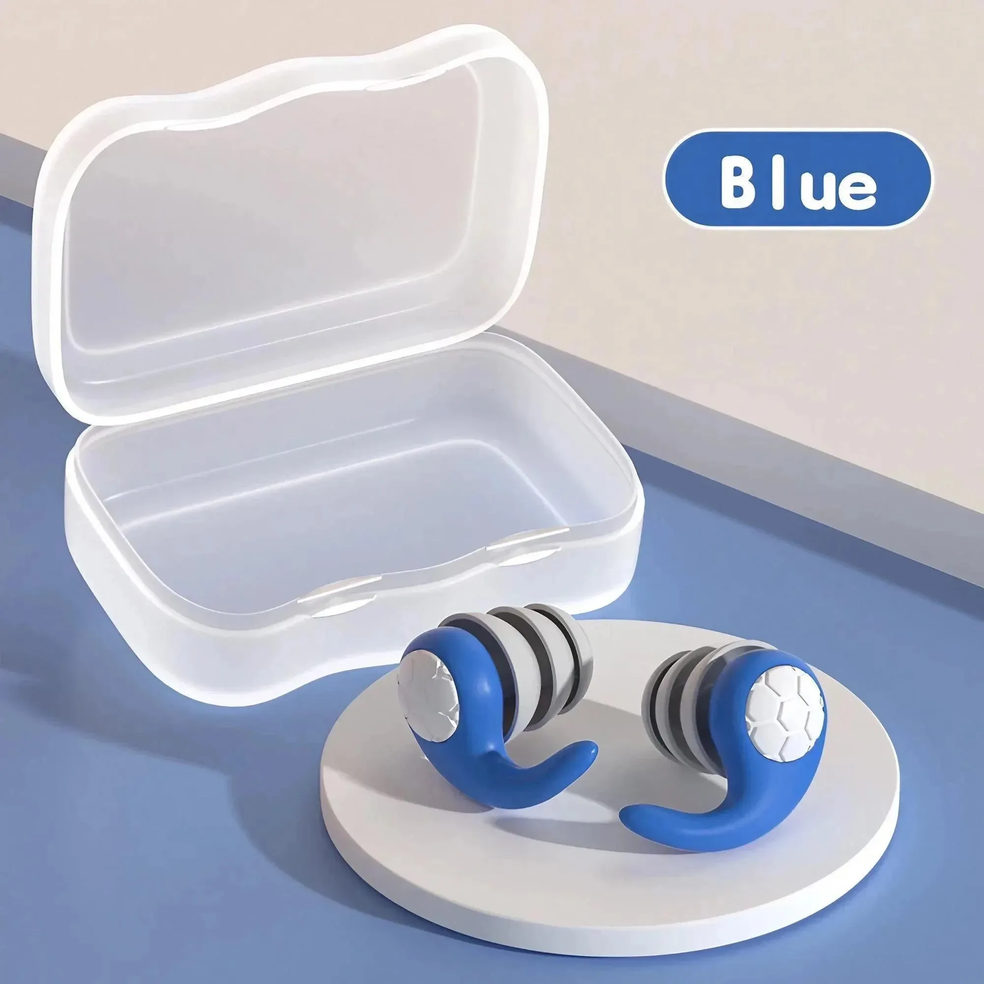 Soft Silicone Noise-Canceling Earplugs - Waterproof, Comfortable Fit for Sleep & Swimming