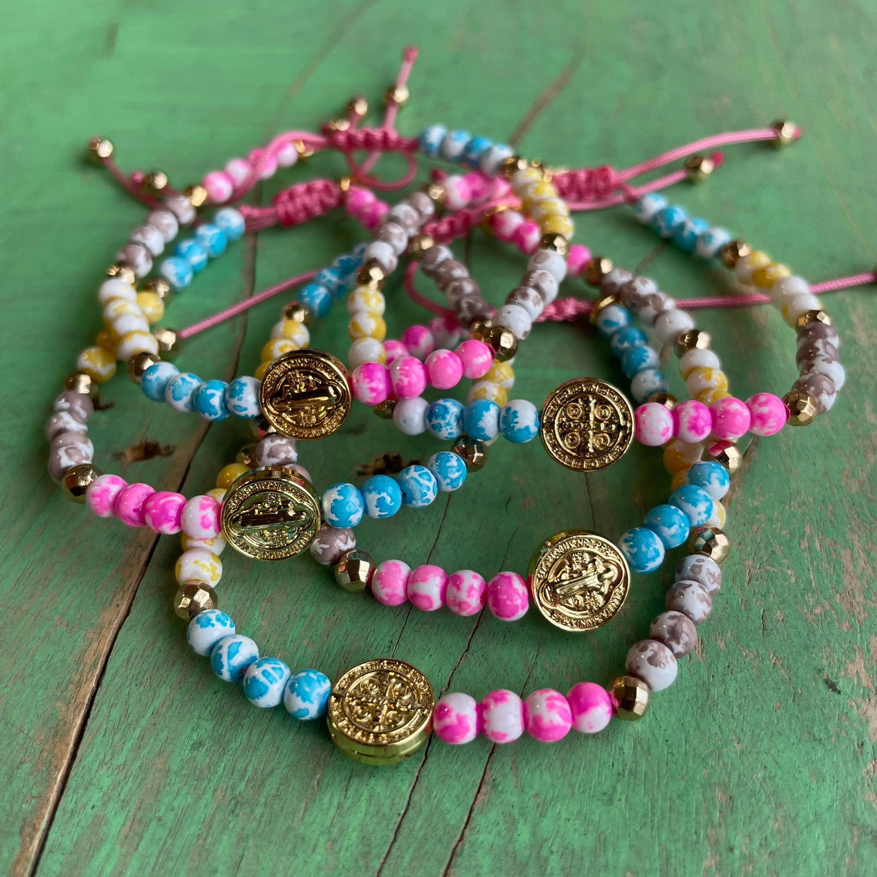 Splatter St Benedict Adjustable Bracelet