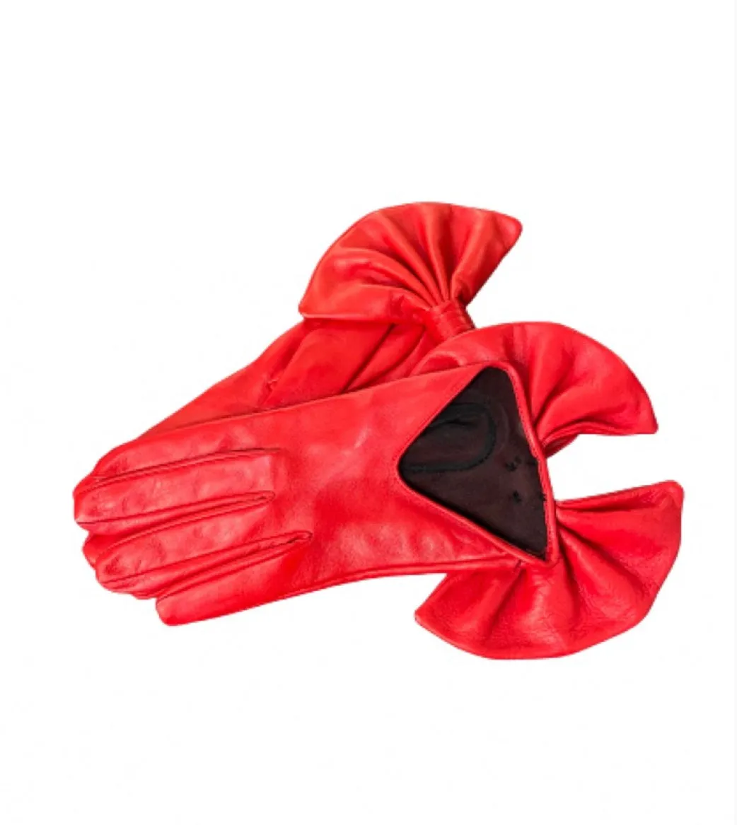 Stephanie Minnie Massive - Women's Silk Lined Leather Gloves