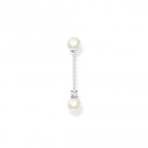 Sterling Silver Delicate Pearl Drop Single Earring H2212-167-14