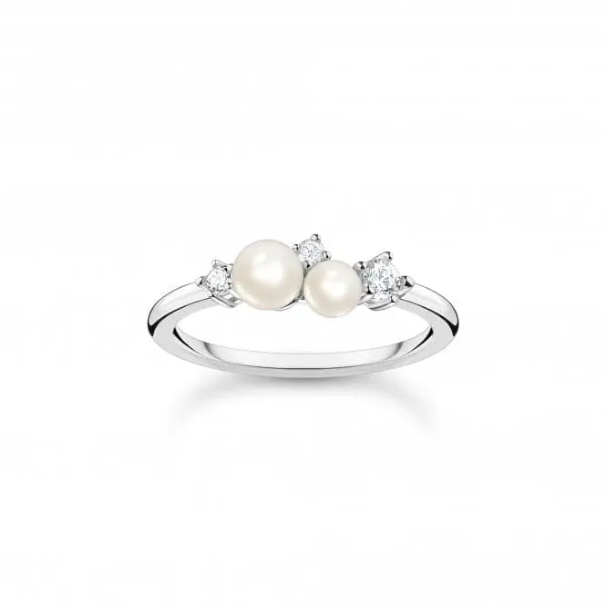 Sterling Silver Delicate Pearl Ring TR2368-167-14