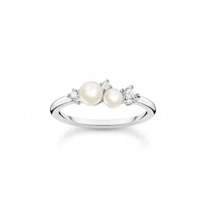 Sterling Silver Delicate Pearl Ring TR2368-167-14