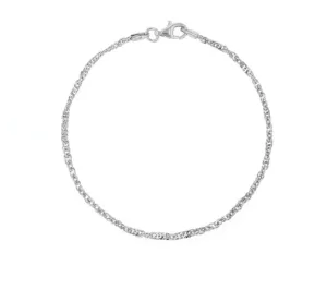 Sterling Silver Singapore Anklet