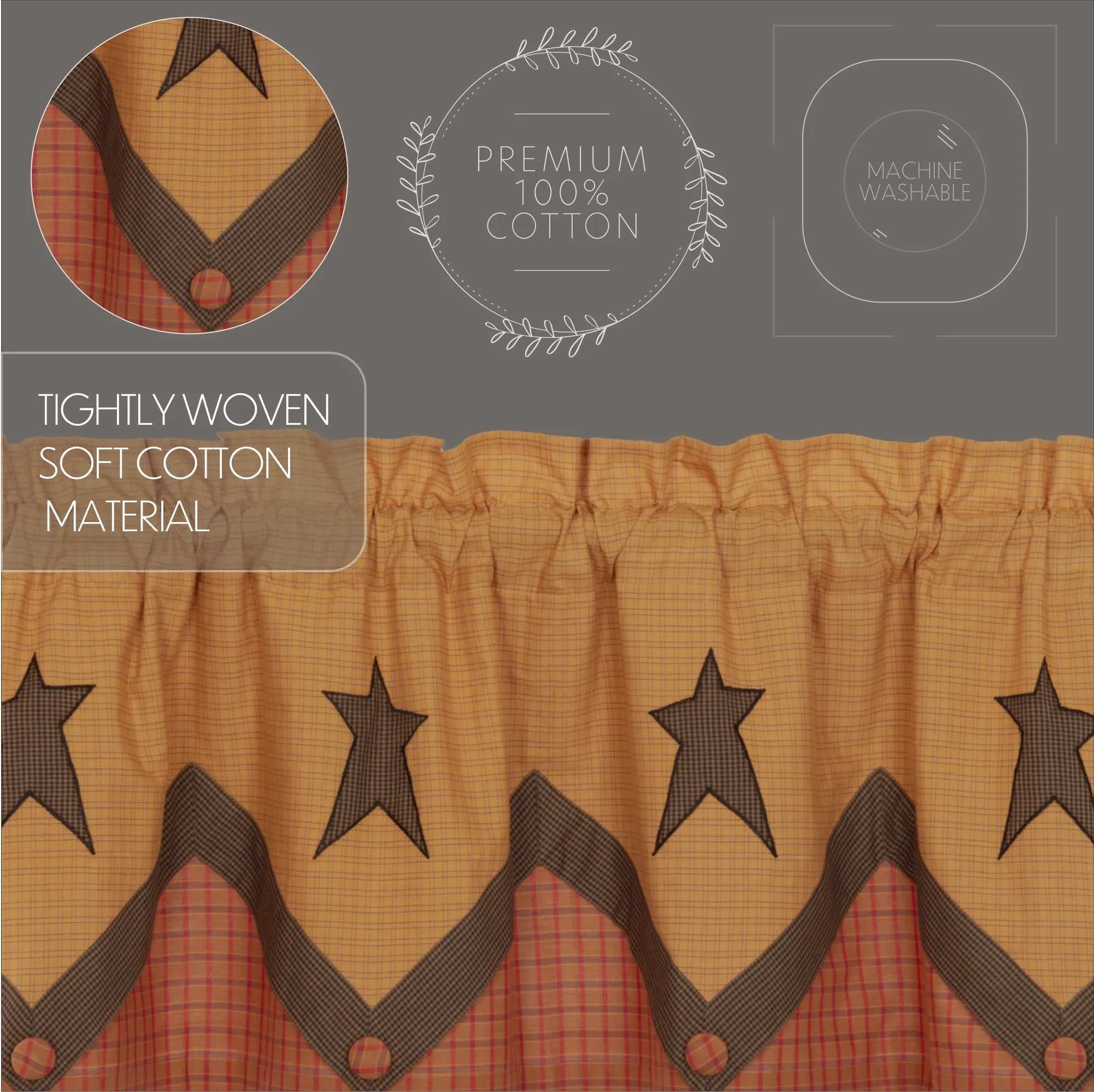 Stratton Primitive Star Valance Layered