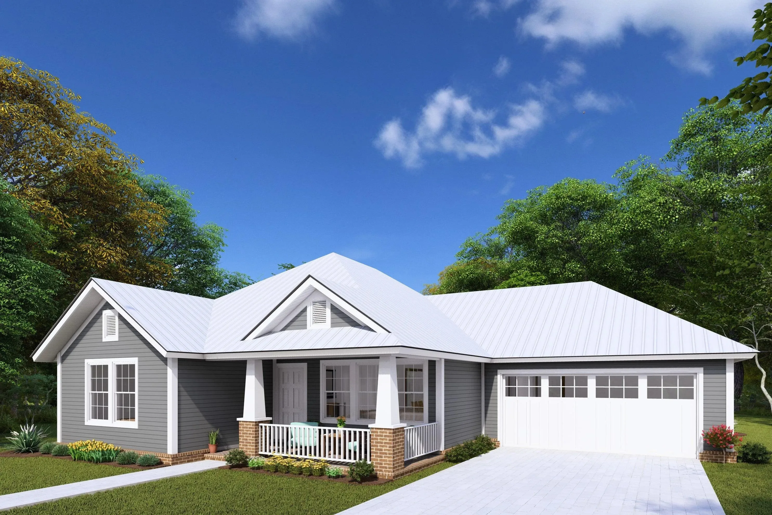 Stylish 3-Bedroom Home Plan with Modern Amenities