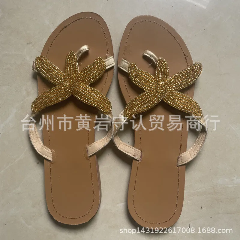 Summer flat-bottomed casual women's outdoor slippers