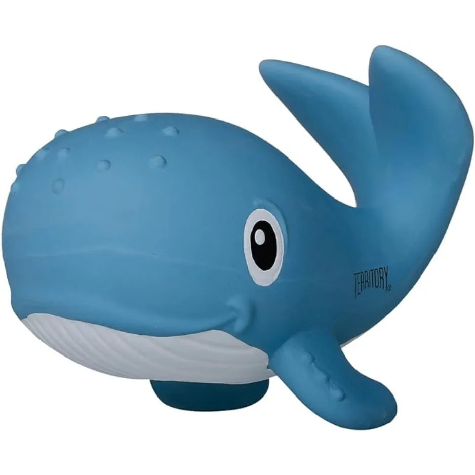 Territory Natural Rubber Whale Squeaker Dog Toy