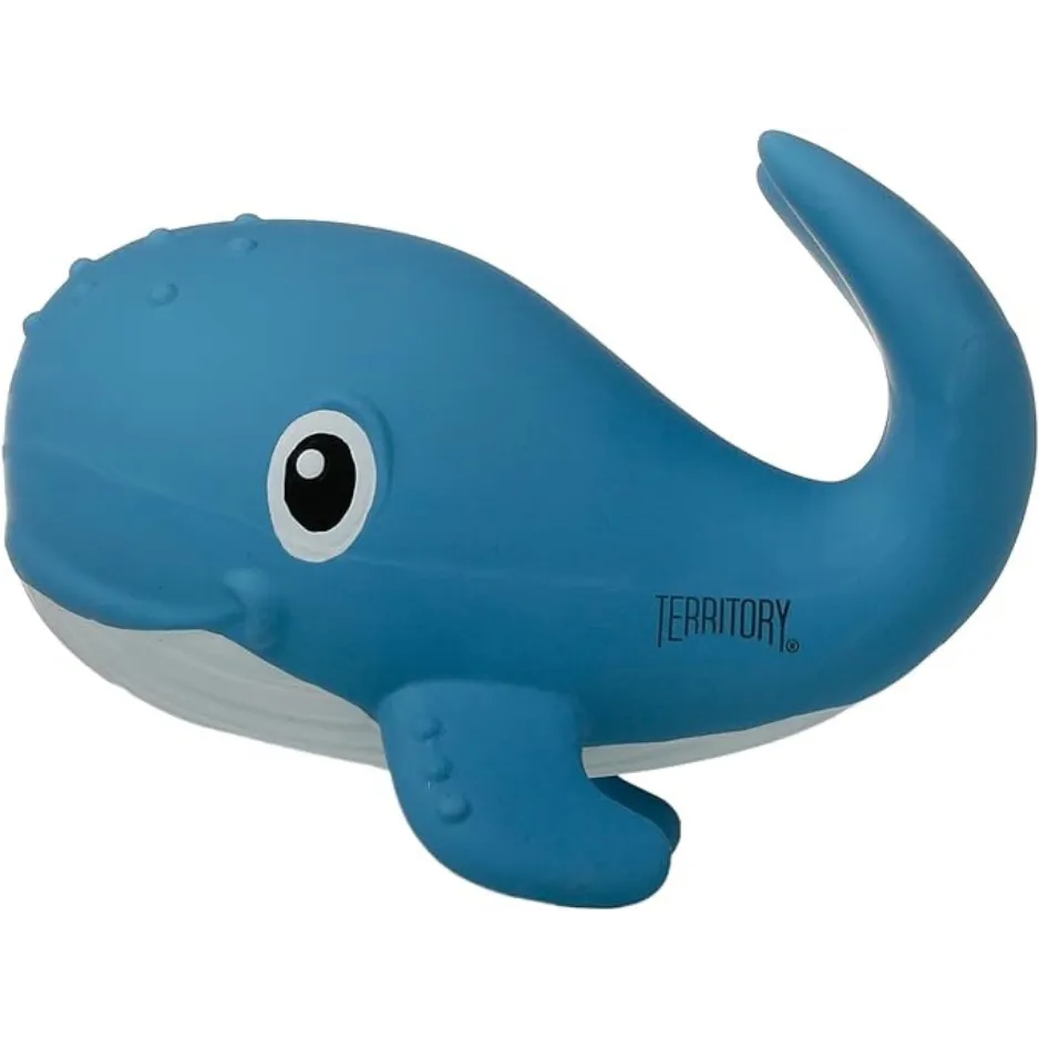 Territory Natural Rubber Whale Squeaker Dog Toy