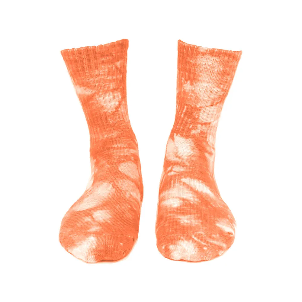 Textured Tie Dye Crew Socks