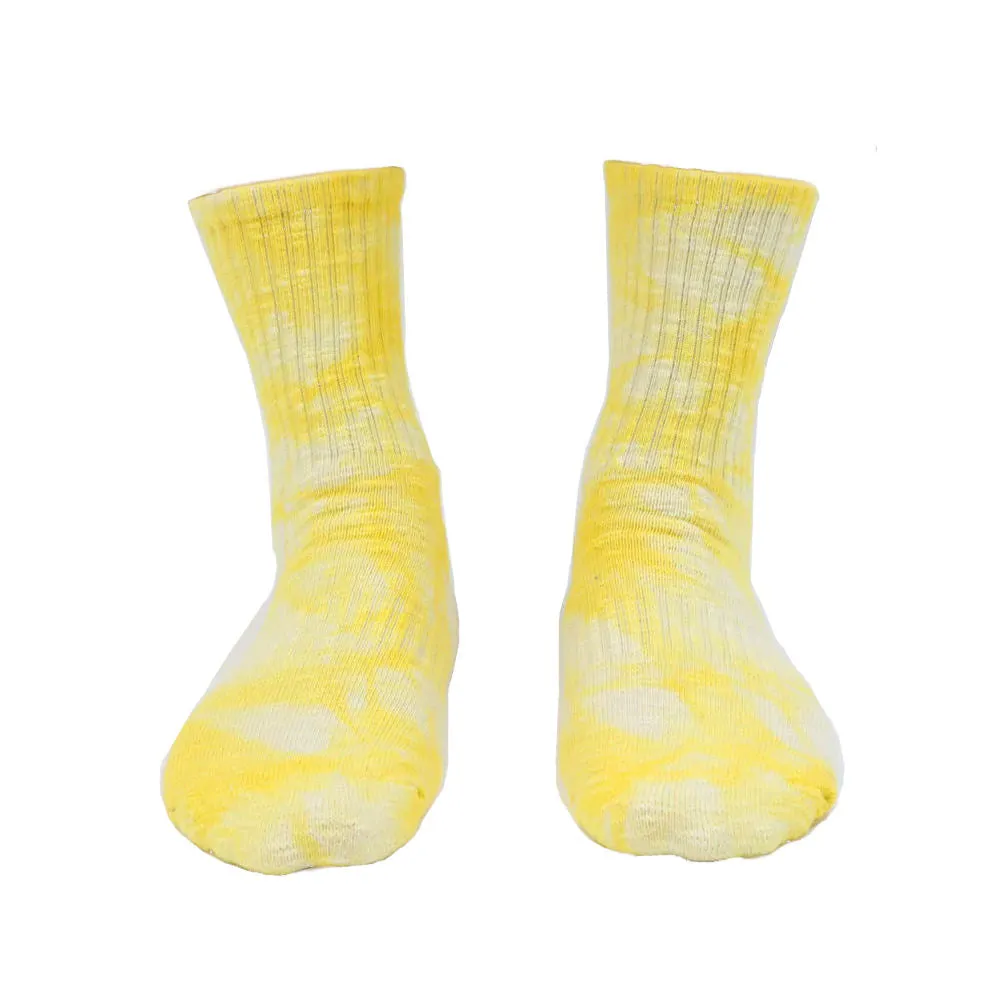 Textured Tie Dye Crew Socks