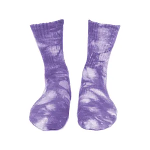 Textured Tie Dye Crew Socks