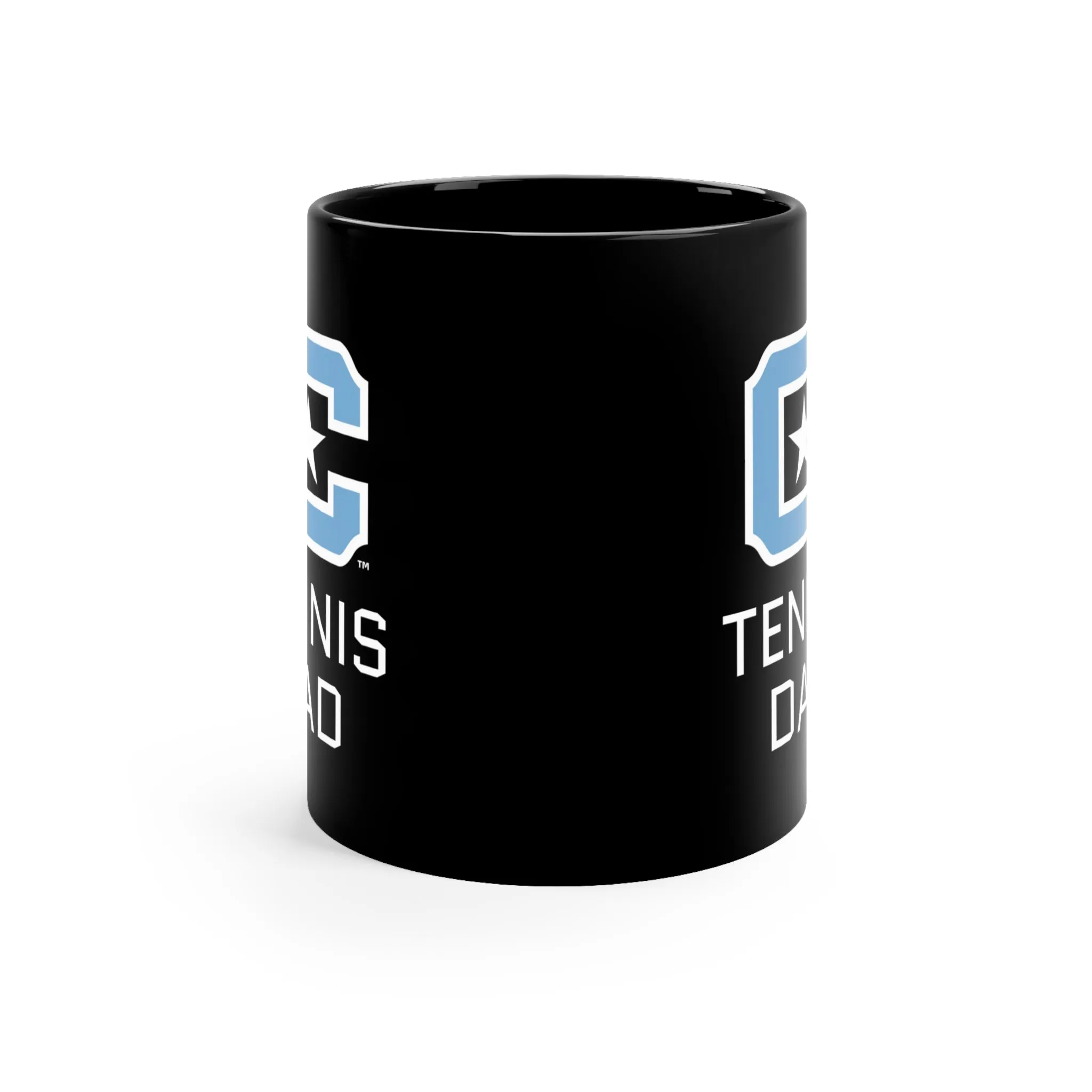 The Citadel Block C Logo, Sports Tennis Dad, Black Mug, 11oz