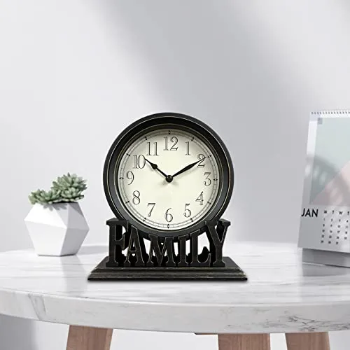 THE STYLE SUTRA Round Table Clock Decorative Silent Quartz Movement for Shelf Kitchen Decors StyleB|Clock for Home|Wall Clock|Clock for Wall