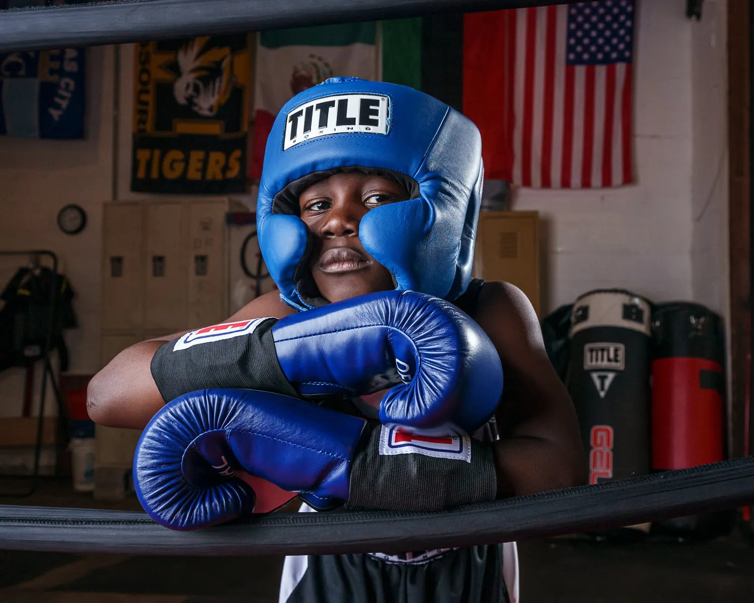 TITLE Boxing USA Boxing Competition Headgear - With Cheeks