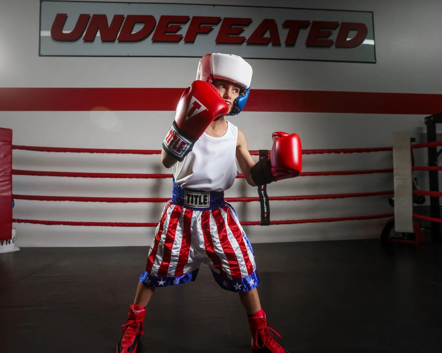 TITLE Boxing USA Boxing Competition Headgear - With Cheeks