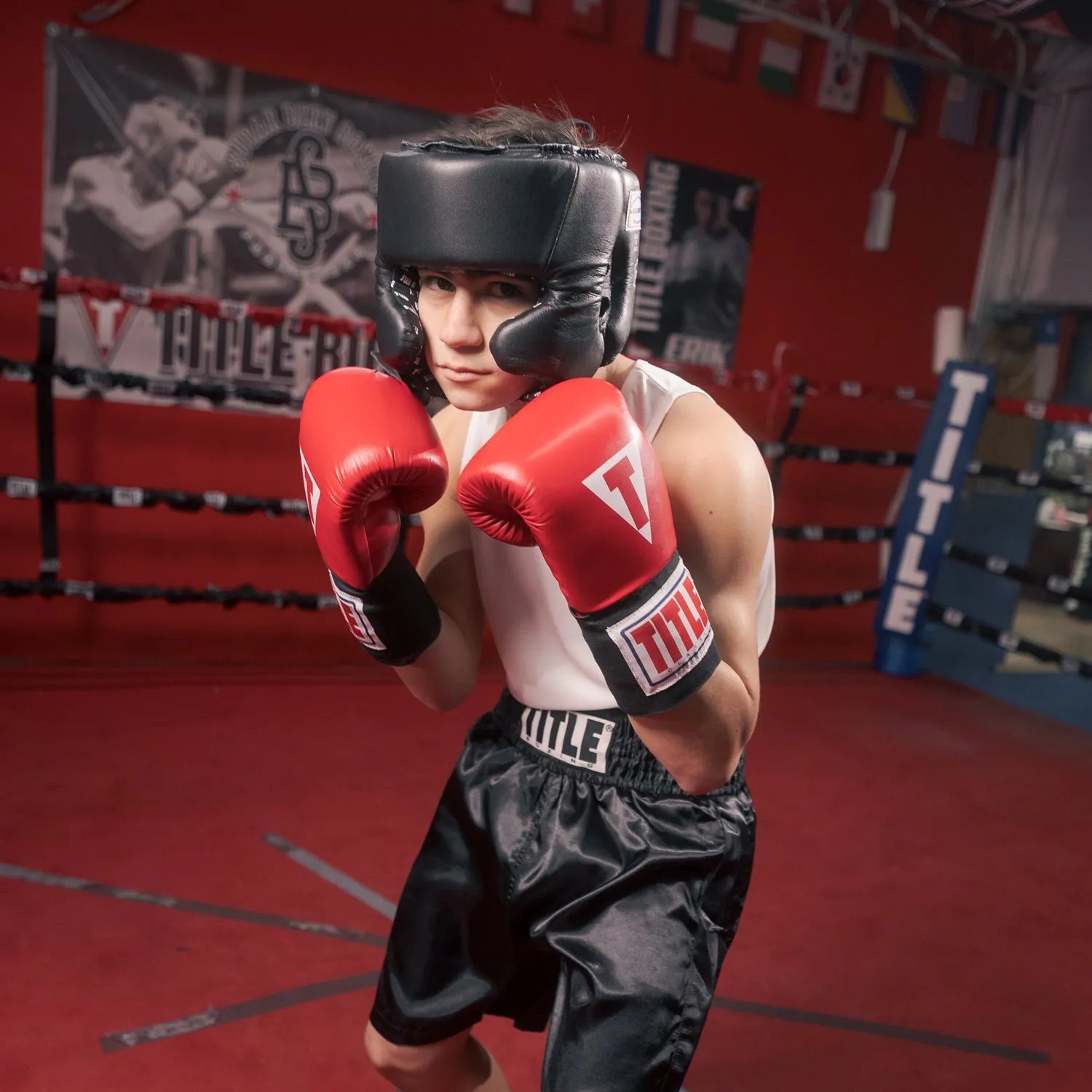 TITLE Boxing USA Boxing Competition Headgear - With Cheeks