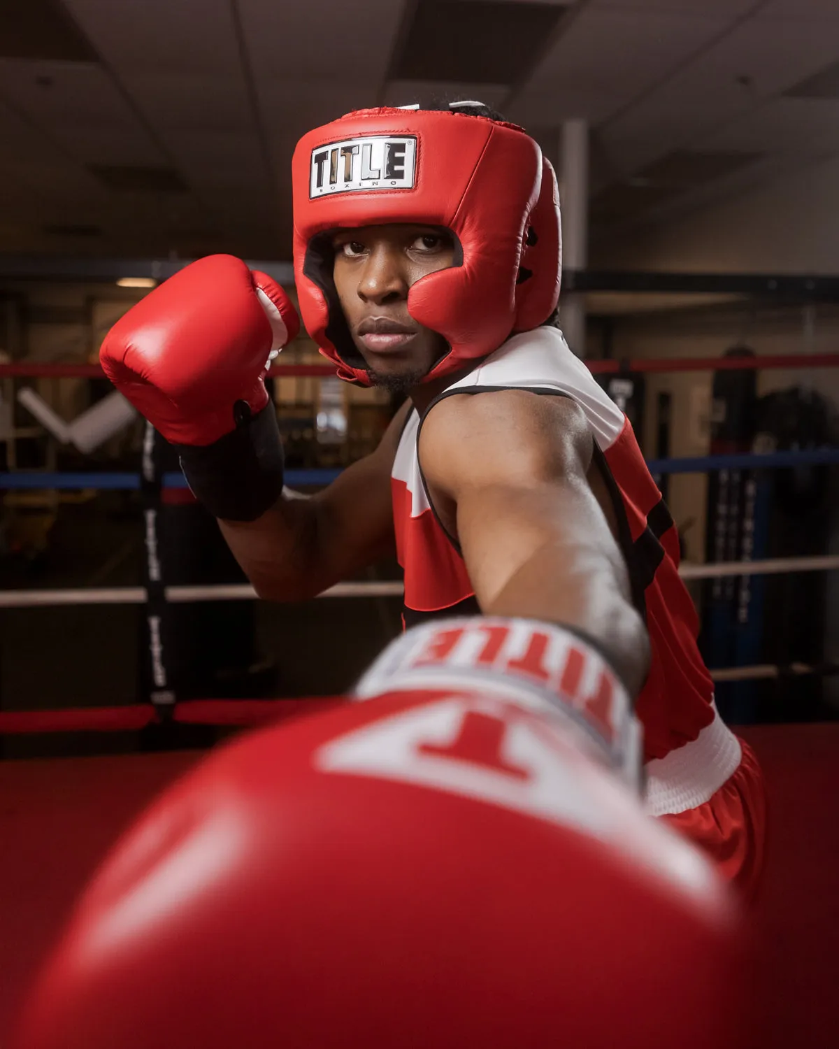 TITLE Boxing USA Boxing Competition Headgear - With Cheeks