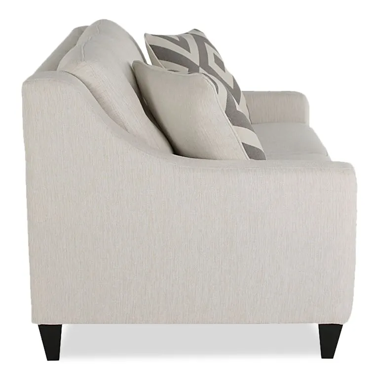 Tuva Linen-Look Fabric Loveseat - Zeus Pearl