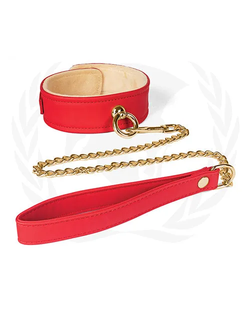 Vegan Collar   Leash with Plush Lining