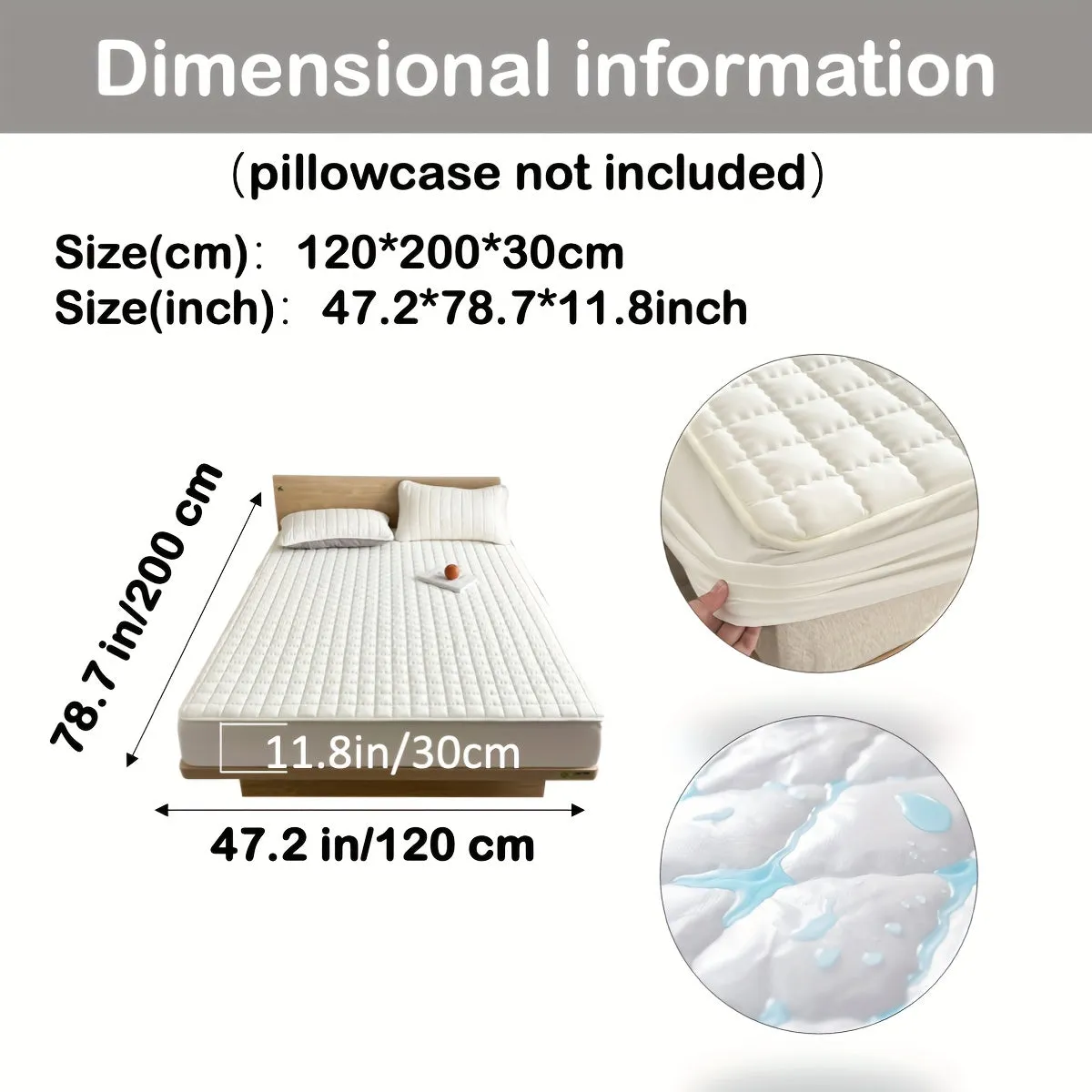 Waterproof Quilted Mattress Protector Soft  Comfortable Bedding