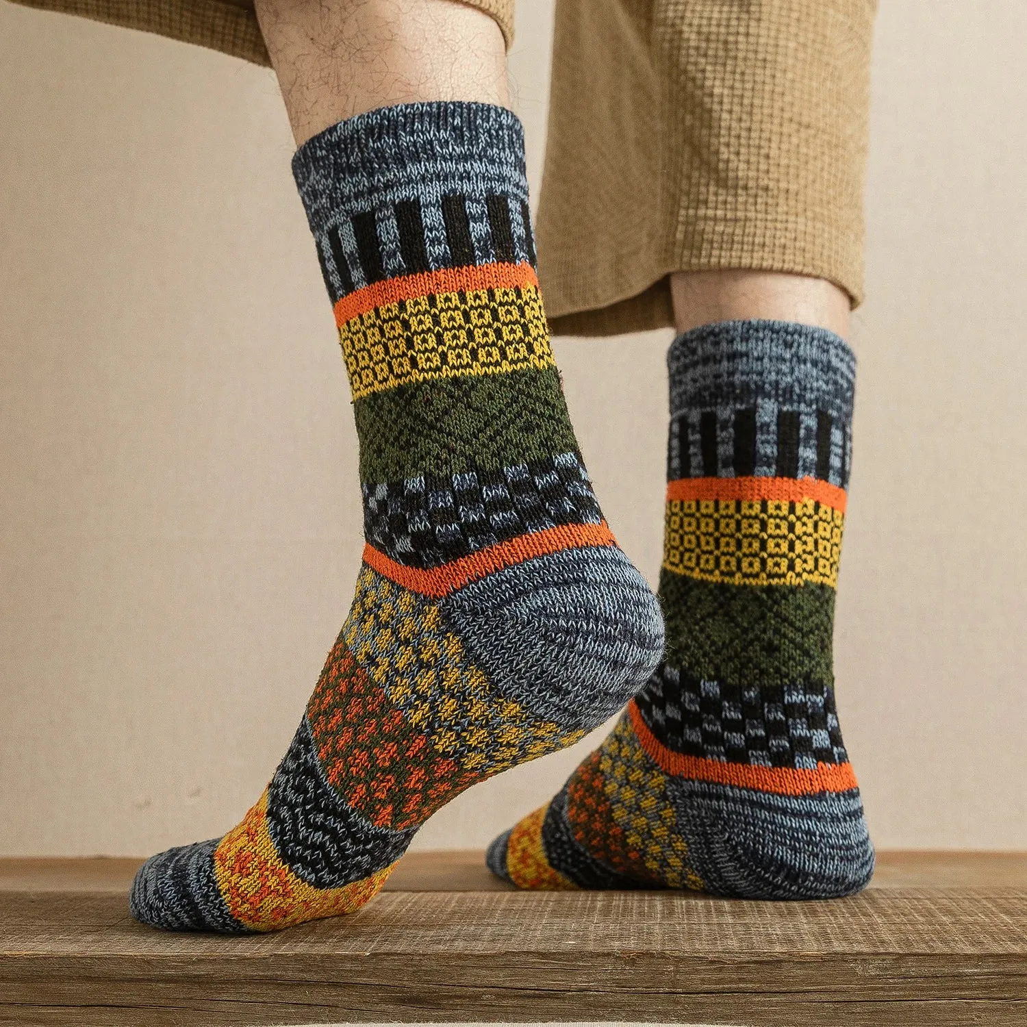 Winter Fair Isle Socks 5 Pack